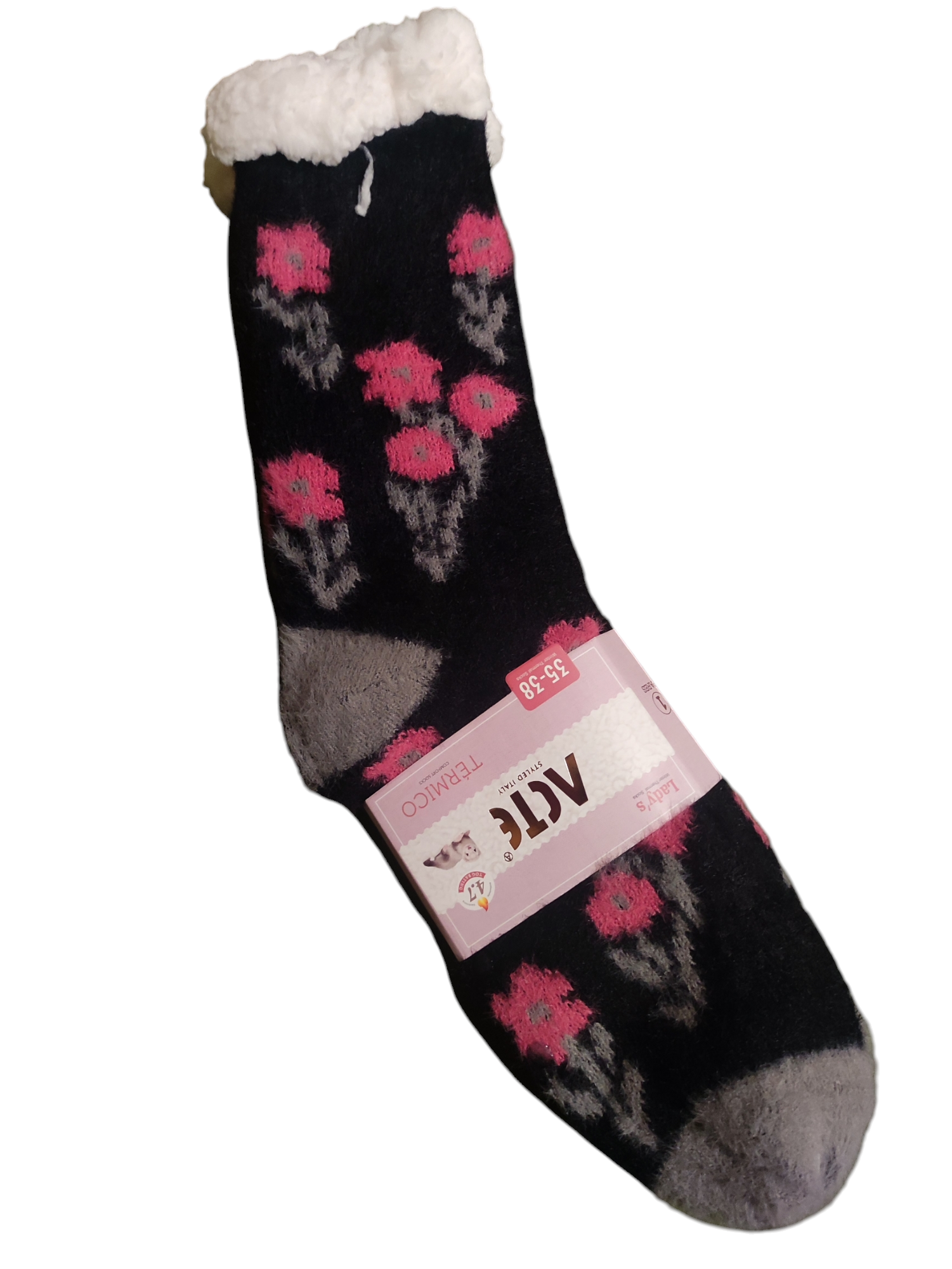 BLACK FLOWER SOCKS
