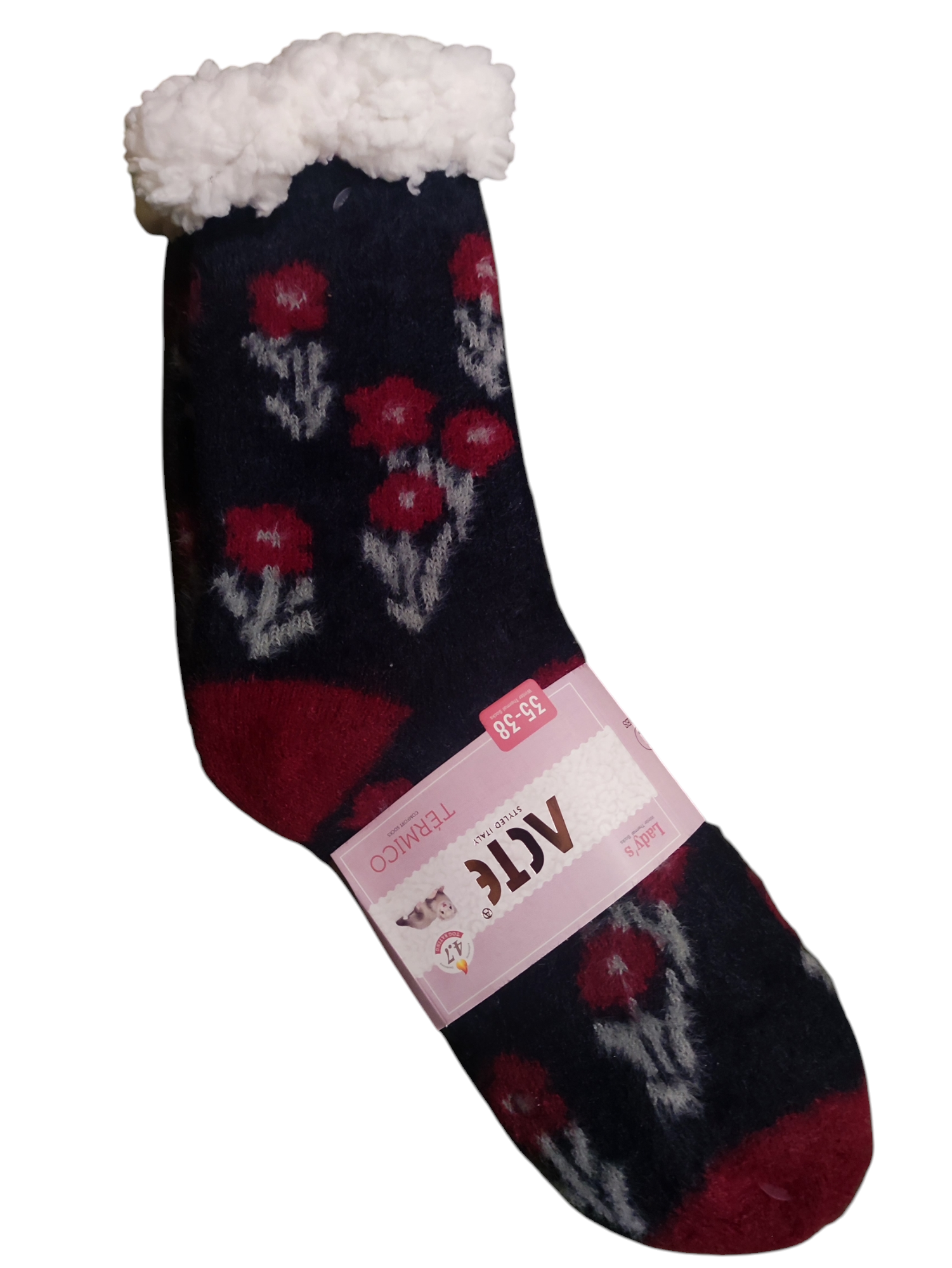 BLACK FLOWER SOCKS
