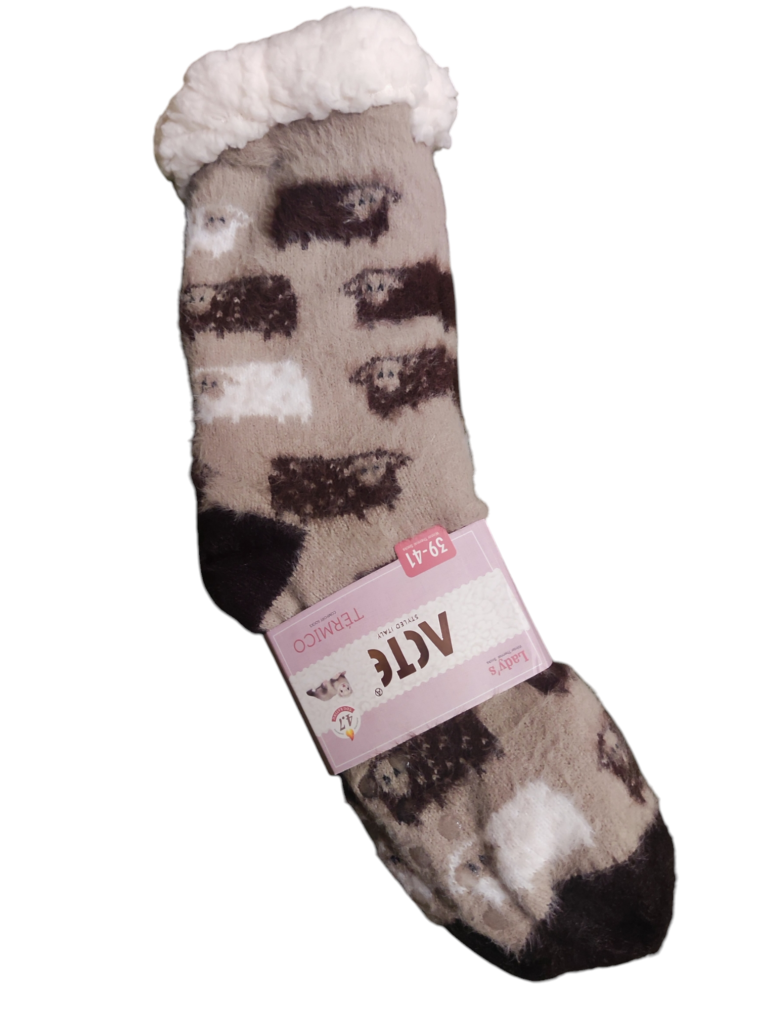 BEIGE SHEEP SOCKS