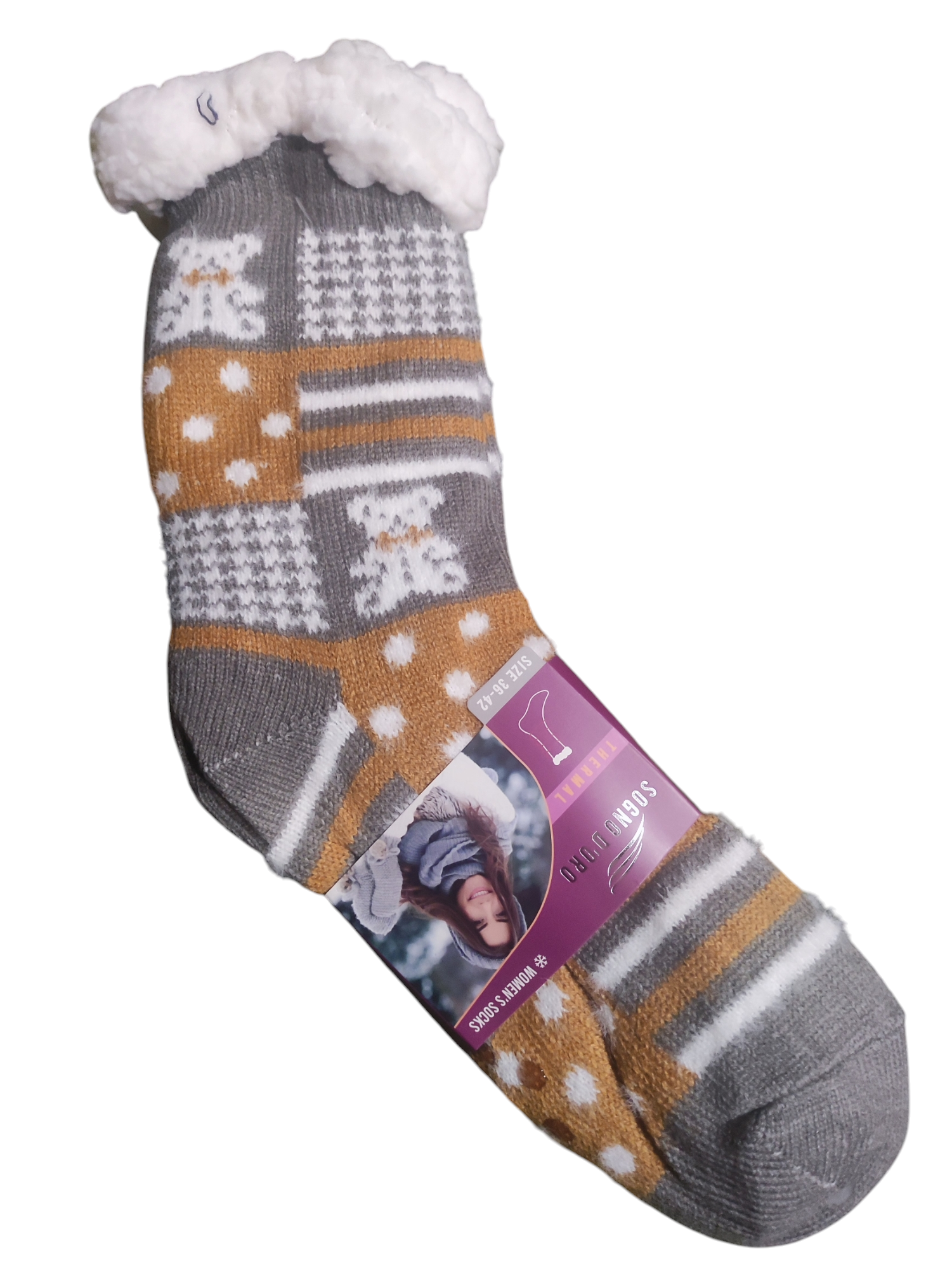 GREY BEAR SOCKS