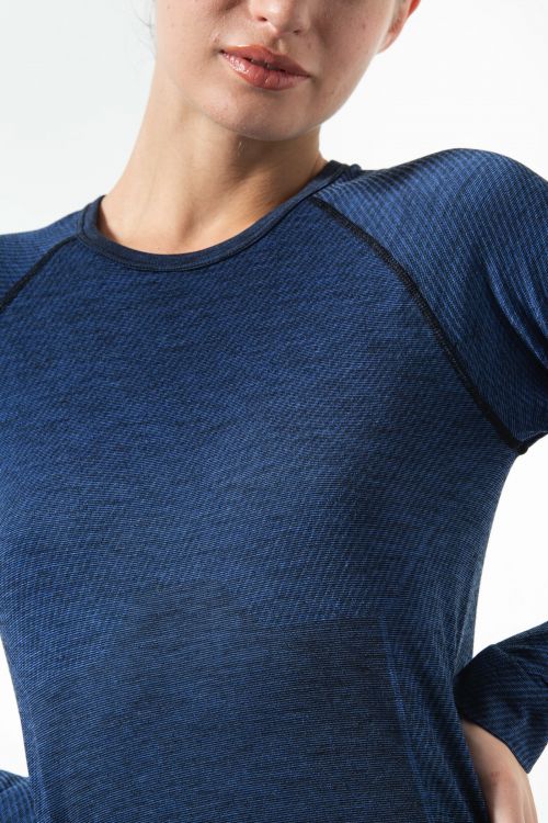 414-WOMEN'S THERMAL LONG SLEEVE MERINO WOOL SHIRT