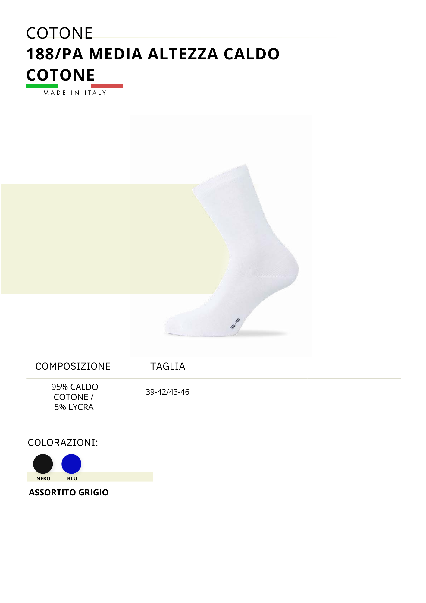 188/PA-MEDIUM HEIGHT WARM COTTON SOCKS
