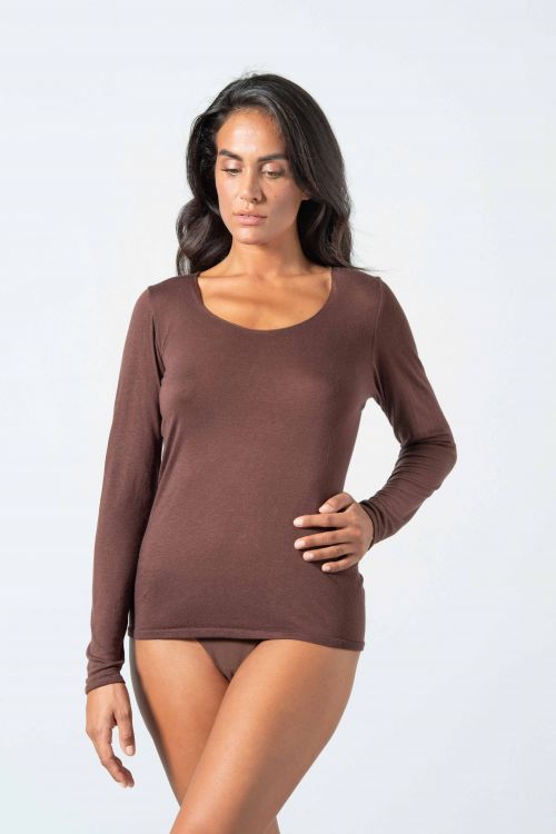 672-LONG SLEEVE CASHMERE T-SHIRT