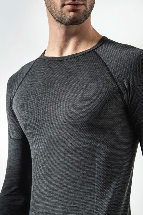 414-MEN'S THERMAL LONG SLEEVE MERINO WOOL SHIRT