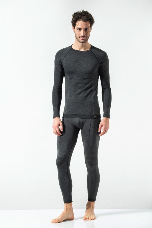 414-MEN'S THERMAL LONG SLEEVE MERINO WOOL SHIRT