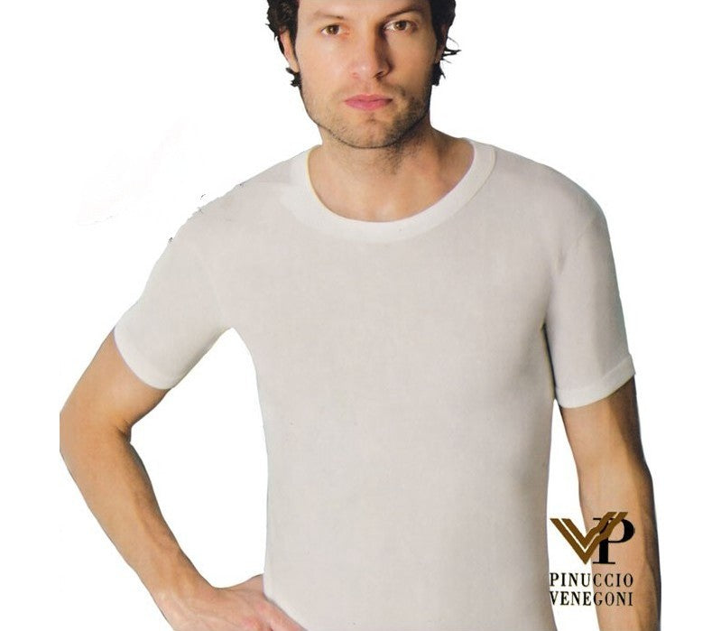 350-SHORT SLEEVE WOOL AND COTTON T-SHIRT 